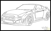 How to Draw a Car (Nissan Skyline)