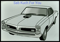 How to Draw Muscle car |1966 Pontiac GTO