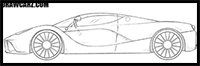 How to draw a Ferrari Car