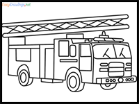 How to Draw a Fire Truck Step by Step for Beginners