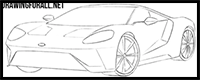 How to Draw a Ford GT