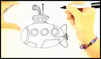 How to Draw a Submarine for Kids