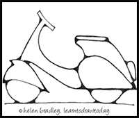Draw a Retro Scooter in 6 Steps