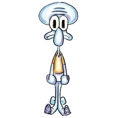 How to draw squidward