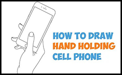 How to Draw a Cellphone in Hand
