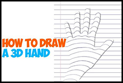 A Fun Project To Draw a 3D Hand On Notebook Paper