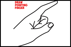 How to Draw a Pointing Hand from the Side View