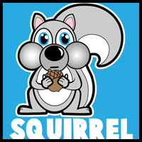 How to Draw the Cutest Cartoon Squirrel