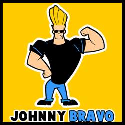 How to Draw Johnny Bravo Flexing Biceps