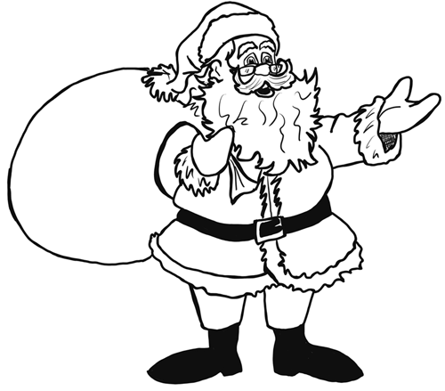 How do you draw Santa Claus?
