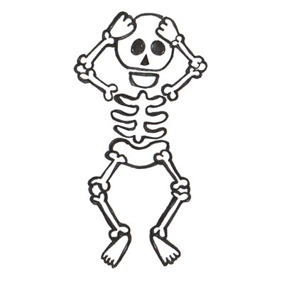 Easy on How To Draw Cartoon Skeletons With Step By Step Drawing Tutorial For