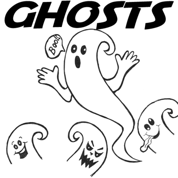 Kids and teens alike can draw these ghosts with easy steps. Have fun.