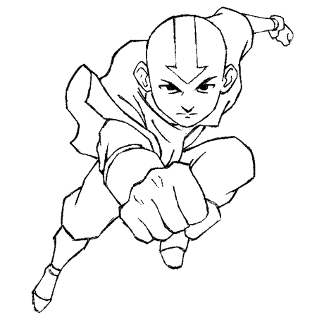 Coloring Pages on How To Draw Aang From Avatar The Last Airbender Drawing Lesson    How