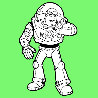 Buzz Lightyear Coloring Pages on Step Finished Buzz Lightyear How To Draw Buzz Lightyear From Toy Story