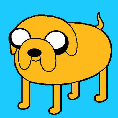 how to draw jake the dog finished color