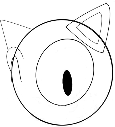 Step 2 : Drawing Sonic's Face