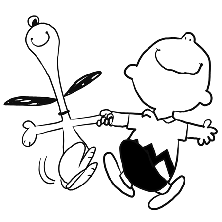 How to Draw Charlie Brown Dancing with Snoopy from Peanuts Comics : Step by Step Drawing Tutorial