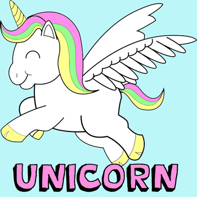 Unicorn Coloring Pages on Step Finished Colorful Unicorn How To Draw Cute Chibi Cartoon Unicorns
