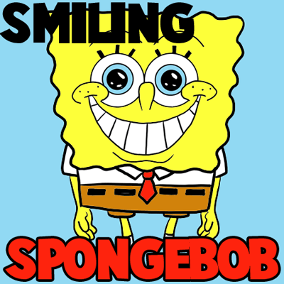 How to Draw Happy Beaming Smiling Spongeob Squarepants Drawing Lesson