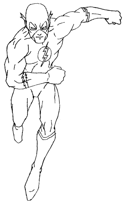 dc flash coloring pages - photo #17