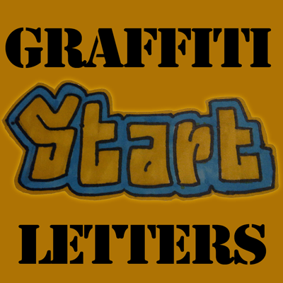 How to Draw Graffiti Styled Letters Step by Step Drawing Tutorial
