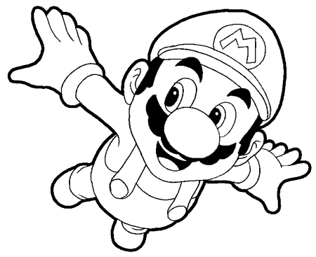 Mario Coloring Sheets on How To Draw Mario Flying From Super Mario Galaxy Step By Step Drawing