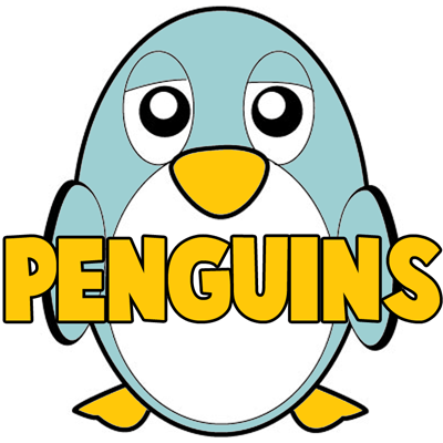 Cartoon Coloring on Step Penguins 400x400 How To Draw Cartoon Penguins With Easy Step By