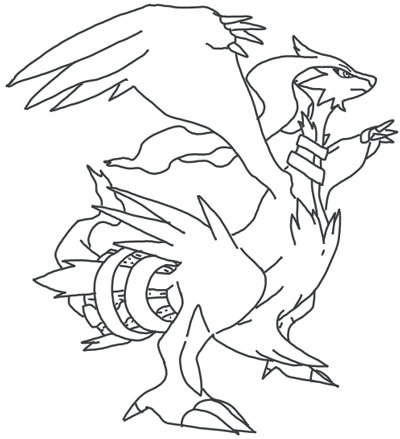 Pokemon Coloring Sheets on Step Reshiram Pokemon Finished How To Draw Reshiram From Pokemon In