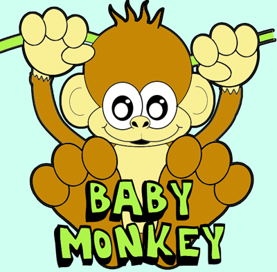 How to Draw a Cartoon Baby Monkey with Easy Step by Step Drawing Tutorial
