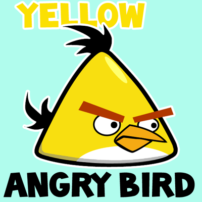 How to draw Yellow Angry Bird 