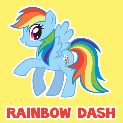 Rainbow Coloring on Step 400x400 Rainbow Dash From My Little Pony Friendship Is Magic How
