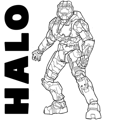 Halo Coloring Pages on Halo 5 Coloriage