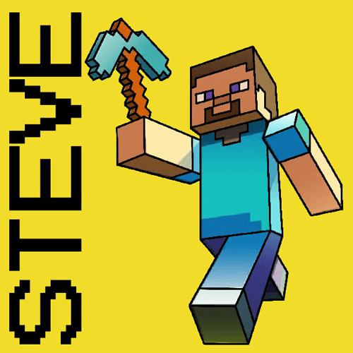 How to Draw Steve with a Pickaxe from Minecraft with Easy Step by Step