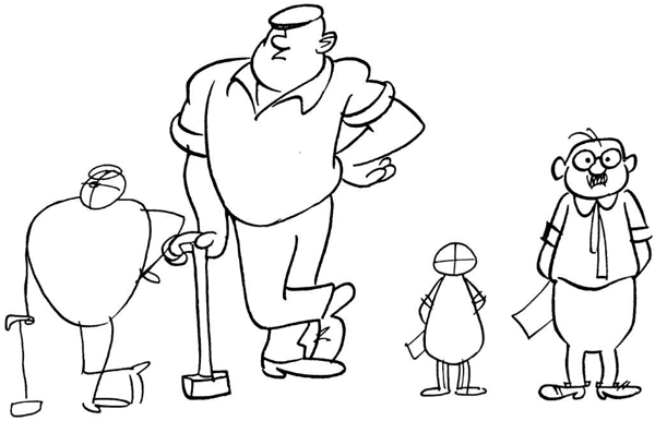 How to Draw Cartoon Figures & Bodies in Easy Steps - How to Draw Step