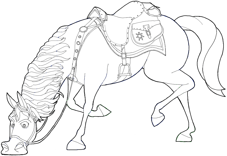 tangled coloring pages maximus ticket - photo #36