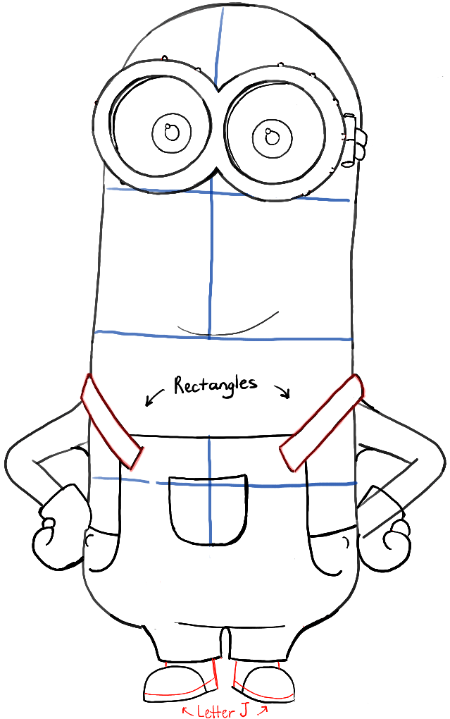 How to Draw Kevin from The Minions Movie 2015 in Easy Steps Lesson