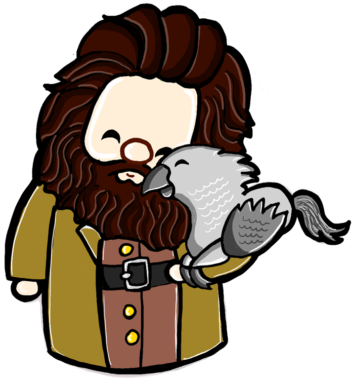How to Draw a Cute Chibi Hagrid and Buckbeak from Harry ...