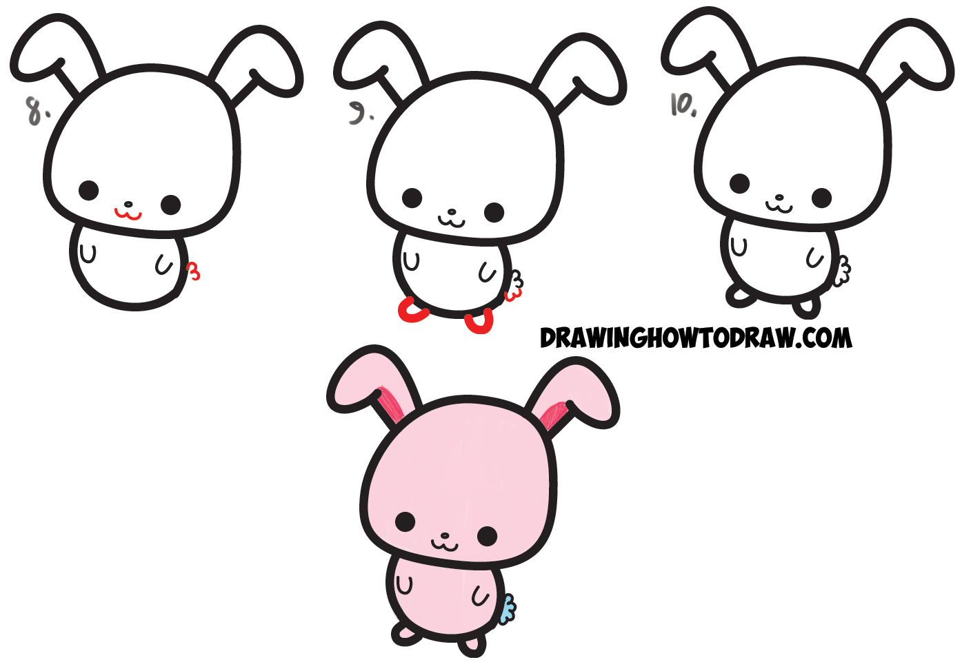 How to Draw Cute Cartoon Characters from Semicolons - Easy Step by Step