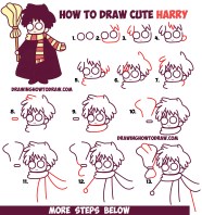 Mod le De Dessin Harry Potter Facile Dessin Kawai Harry Potter 