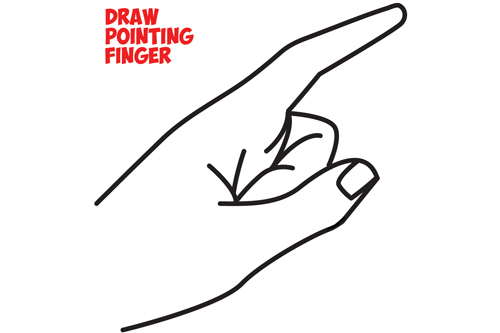 how to draw pointing hand Archives - How to Draw Step by Step Drawing