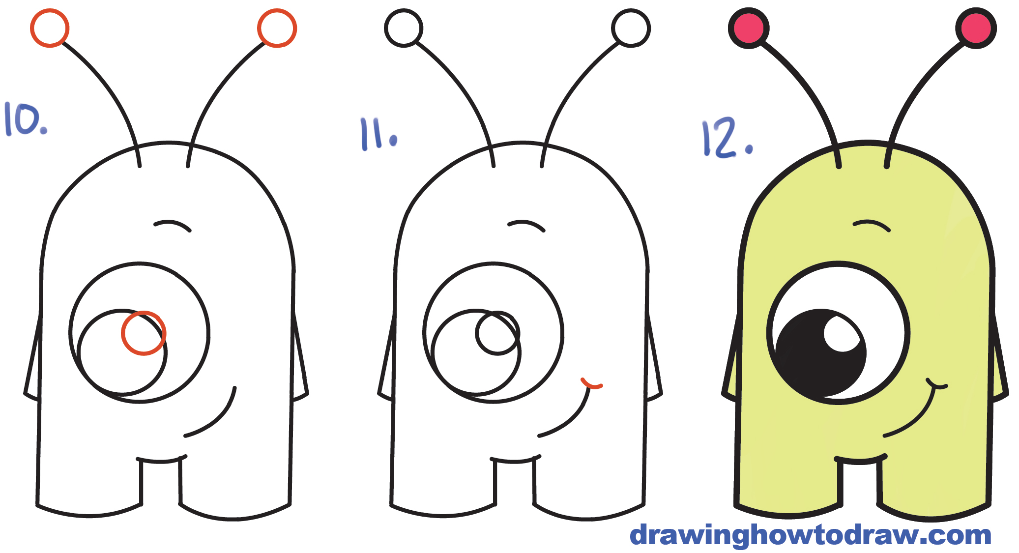 Easy Drawing Step By Step Cartoon - How to Draw Cute Chibi / Kawaii
