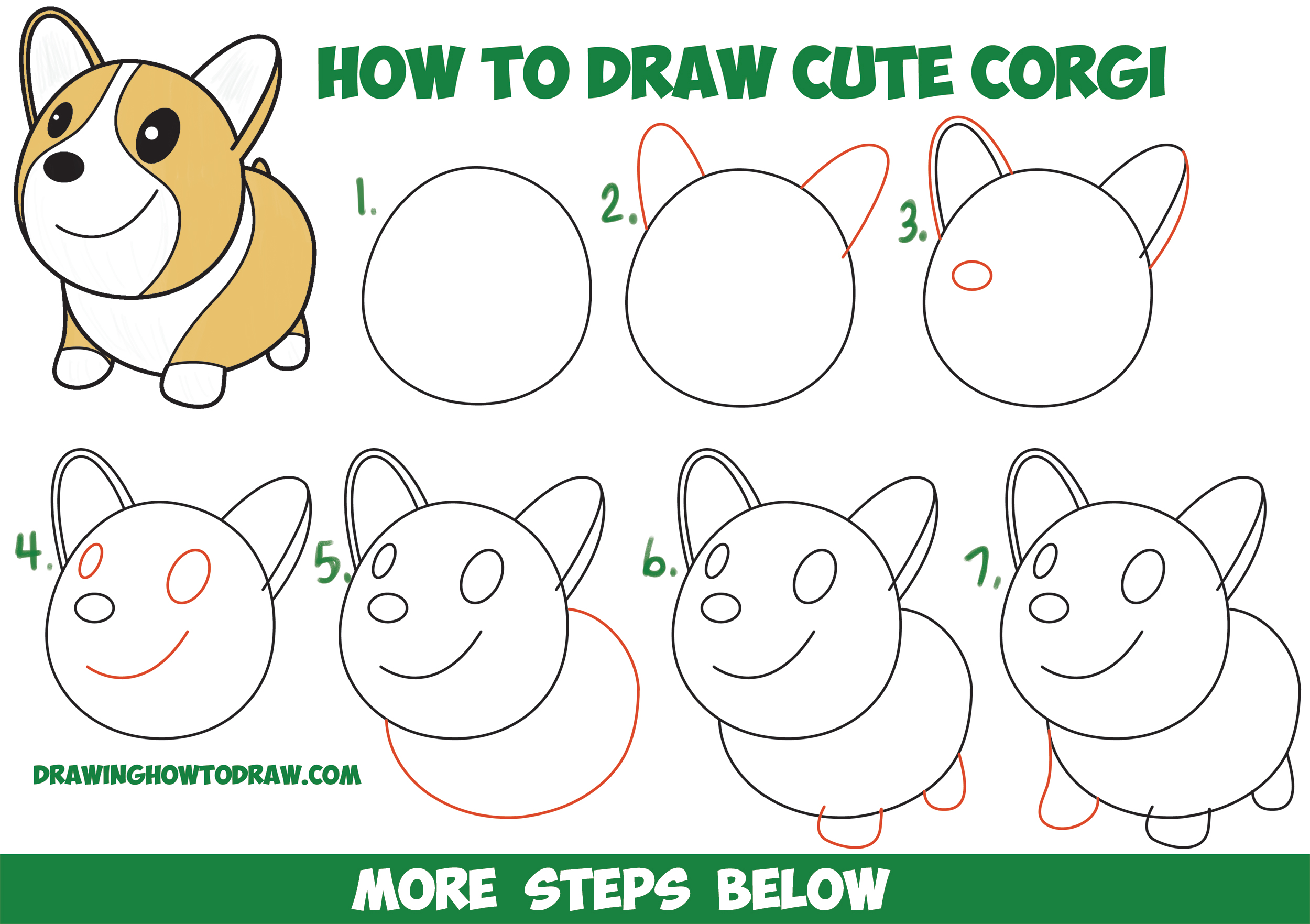 How To Draw Cute Kawaii Animals Step By Step - In this step by step