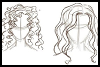 How To Draw Curly & Wavy Hair 