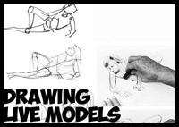 Drawing Live Models and How to Get the Best Poses : Quick Sketches with Charcoal