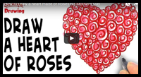 How to Draw a heart made of Roses for Mother’s Day
