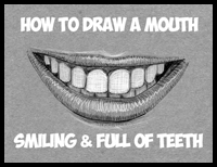 How to Draw a Smile Filled With Teeth