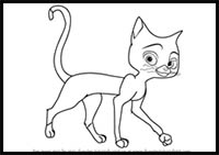 How to Draw Mittens Cat from Bolt