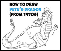 How to Draw Elliot from Disney’s Cartoon Version of Pete’s Dragon