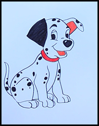 How to Draw a Dalmatian from Disney's 101 Dalmatians