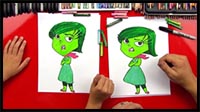 How To Draw Disgust From Inside Out